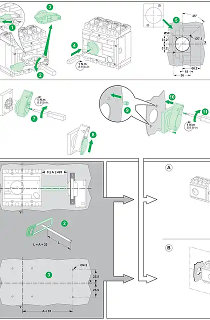 schneider施耐德延伸旋转手柄 - 说明页